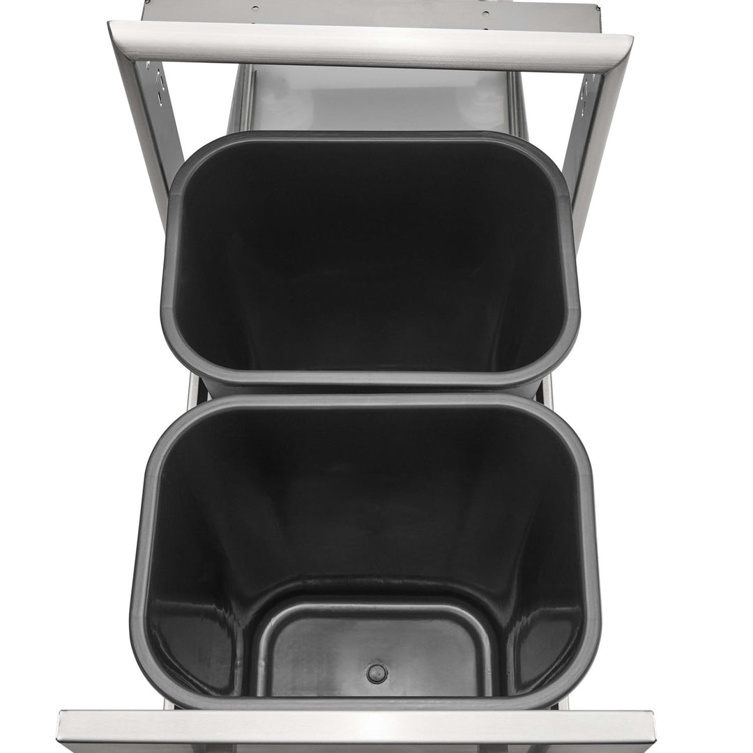 Coyote 18 Inch Front to Back Double Trash / Recycle Bin - C3-FBTRC