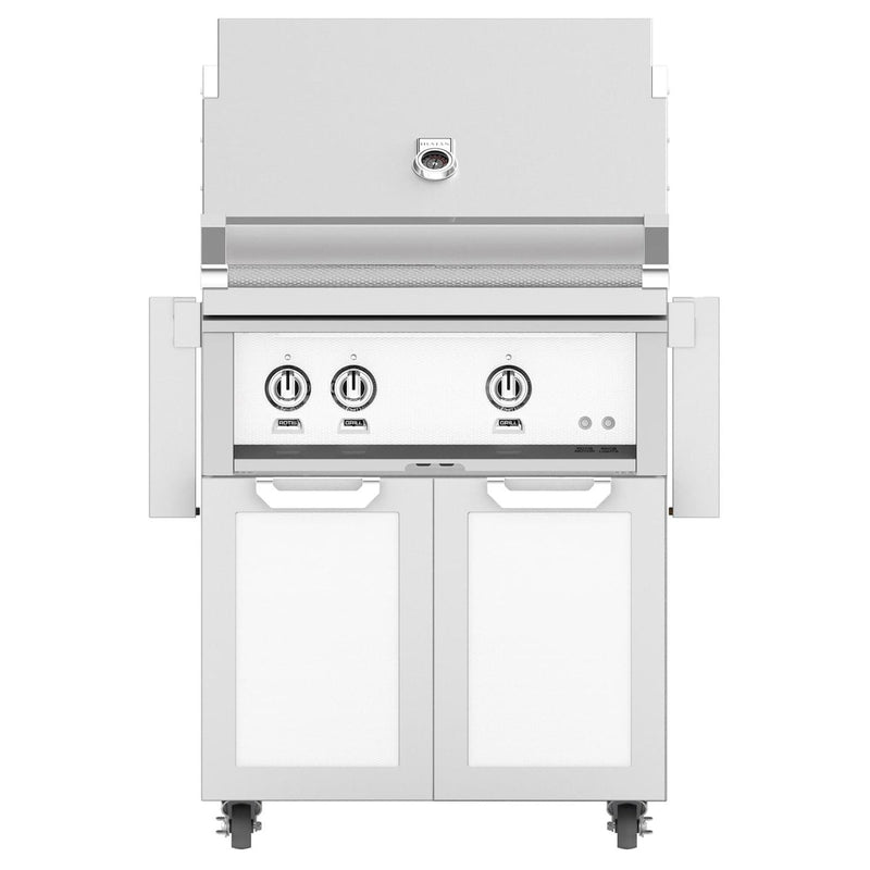 Hestan 30-in Gas Grill w/ Sear Burner & Rotisserie On Double Door Tower Cart