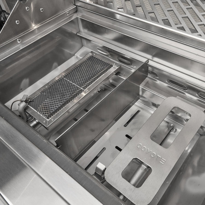 Coyote SL-Series 36-in 4-Burner Built-In Gas Grill w/ Sear Burner, Rotisserie, & Safety Valve - C3SL36