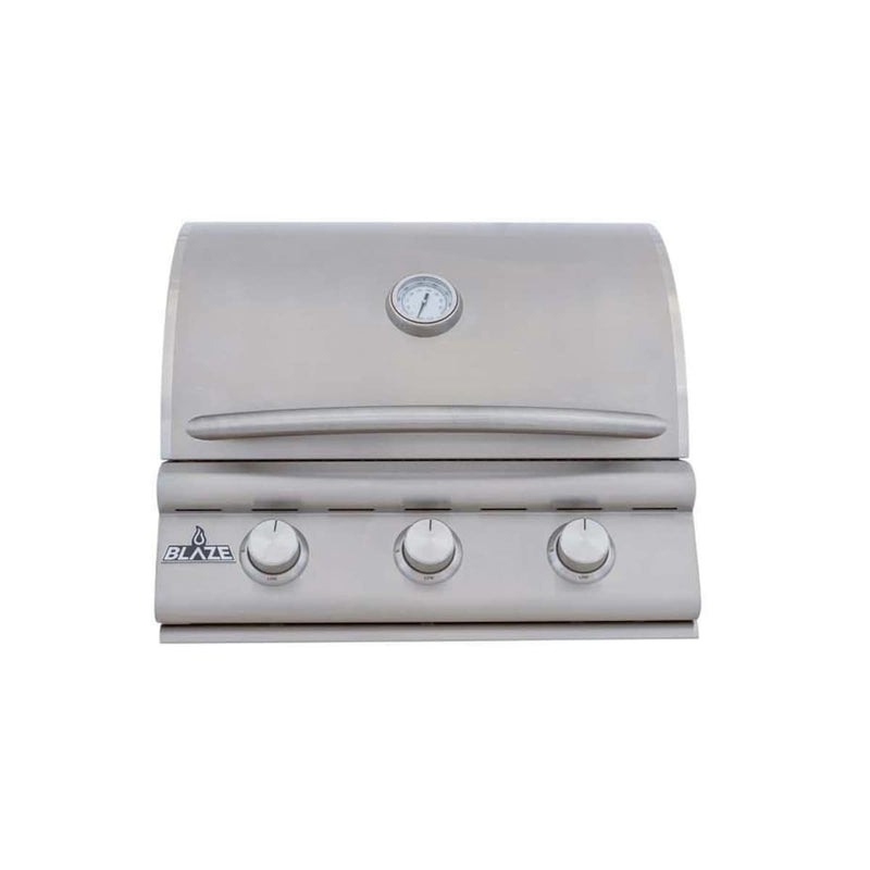 White grill with control knobs on a white background