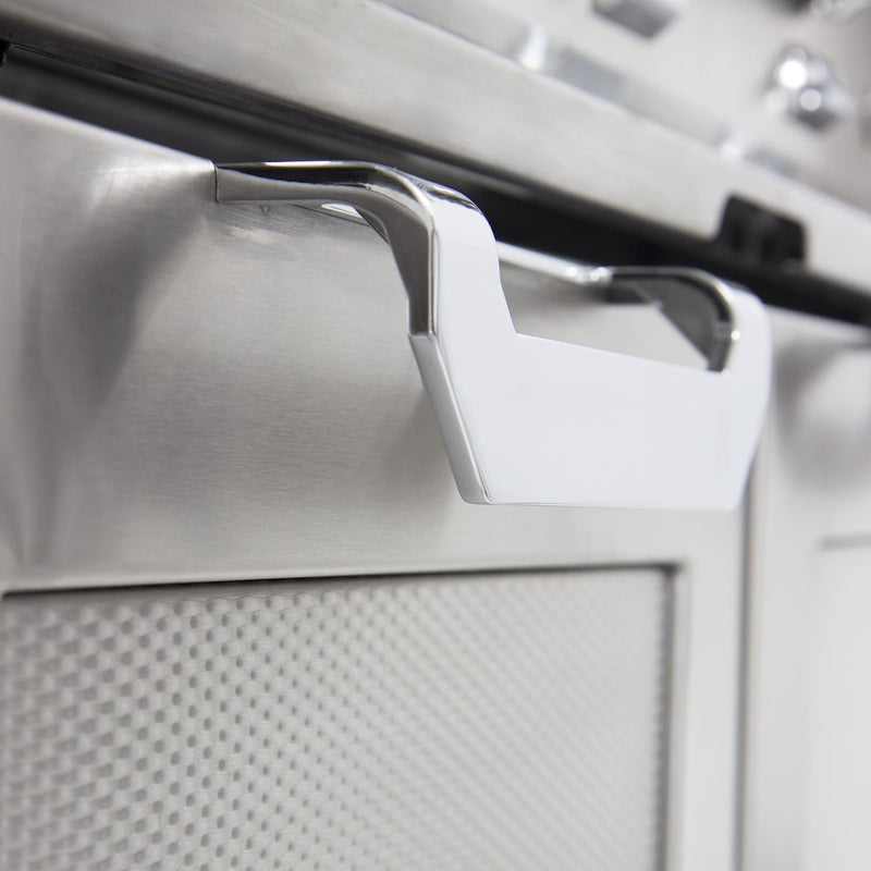 Hestan 36-Inch Gas Grill W/ Rotisserie On Double Drawer & Door Tower Cart