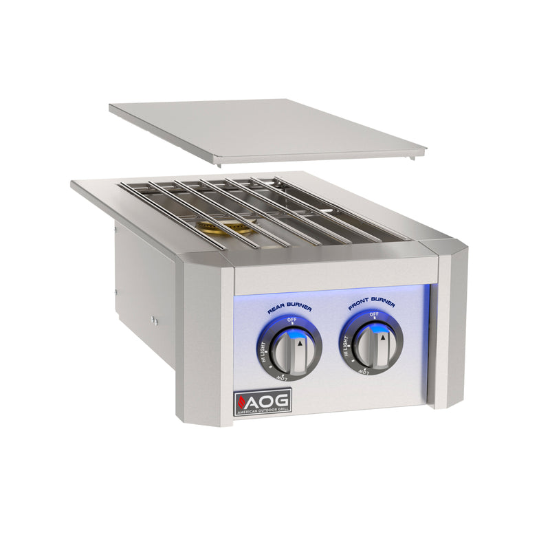 American Outdoor Grill Double Side Burner with Lights for L-Series Built-In Grill - AOG2SBL(P)