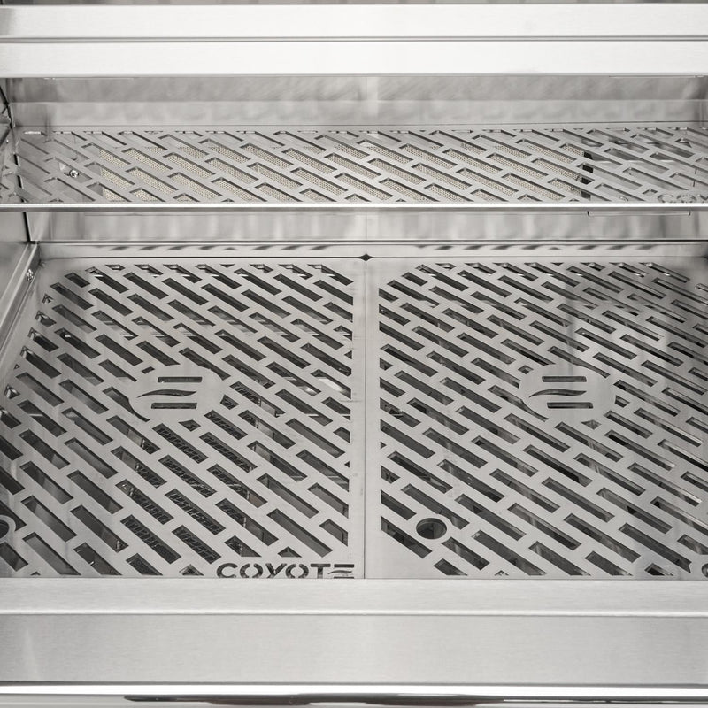 Coyote SL-Series 36-in 4-Burner Built-In Gas Grill w/ Sear Burner, Rotisserie, & Safety Valve - C3SL36