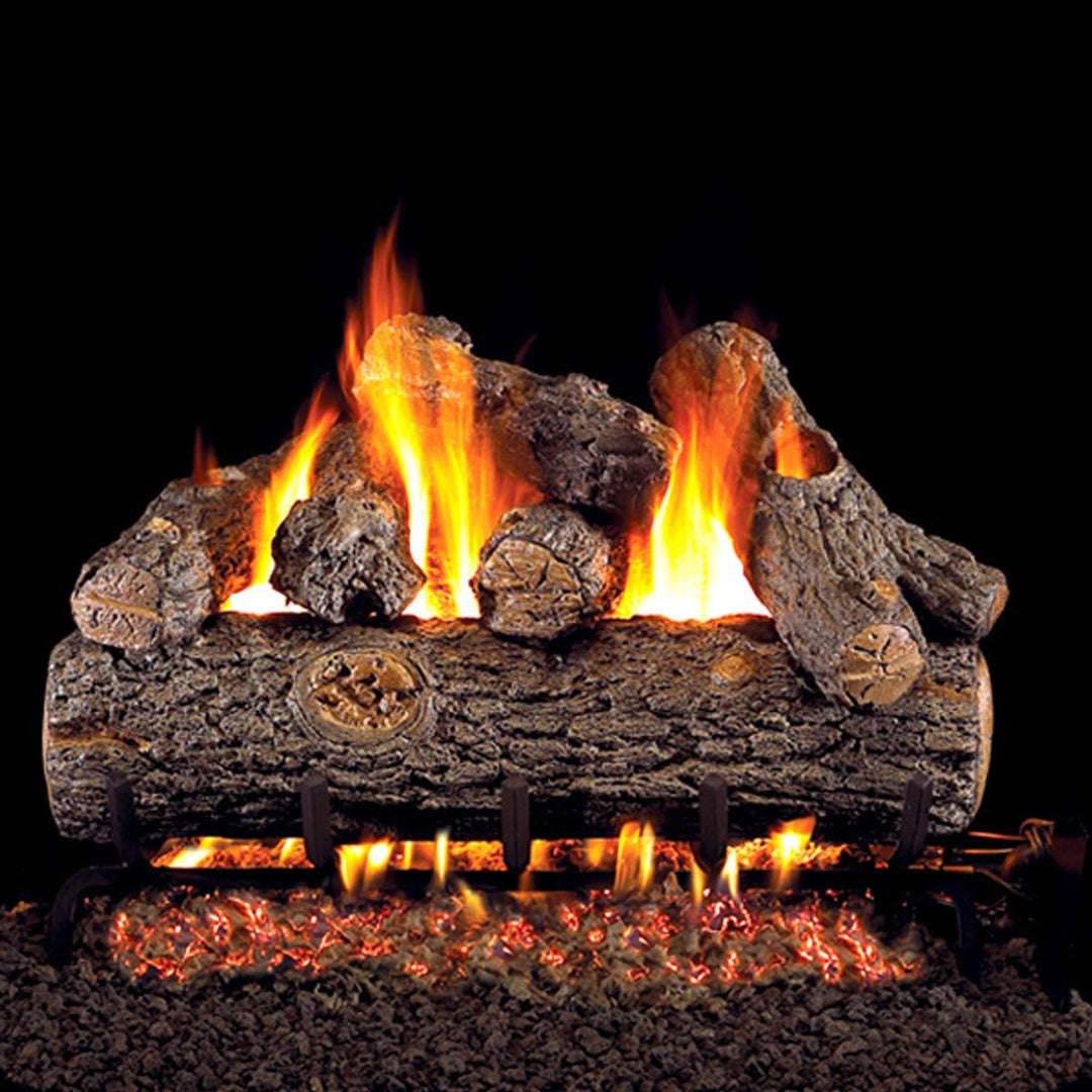 Peterson Real Fyre Oak Designer Plus Vented Gas Log Set - Liquid Propane