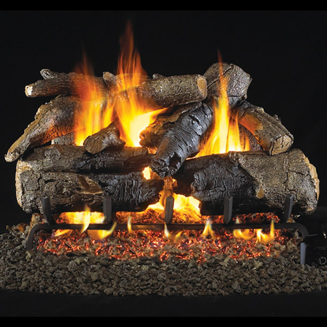 Peterson Real Fyre Charred American Oak ANSI Vented Gas Log Set - Liquid Propane