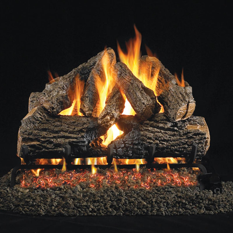 Peterson Real Fyre Charred Oak Vented Gas Log Set - Natural Gas