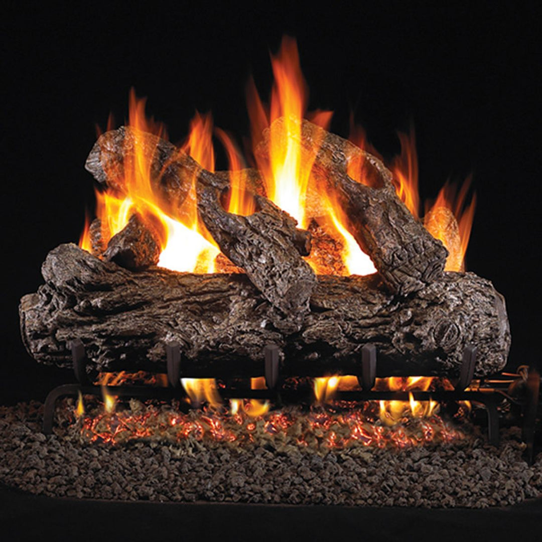 Peterson Real Fyre Rustic Oak Vented Gas Log Set - Propane