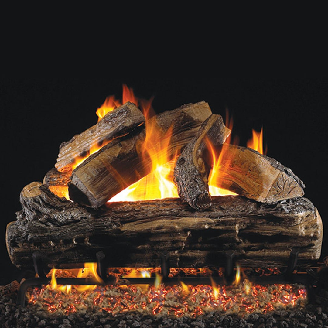 Peterson Real Fyre Split Oak ANSI Vented Gas Log Set - Natural Gas
