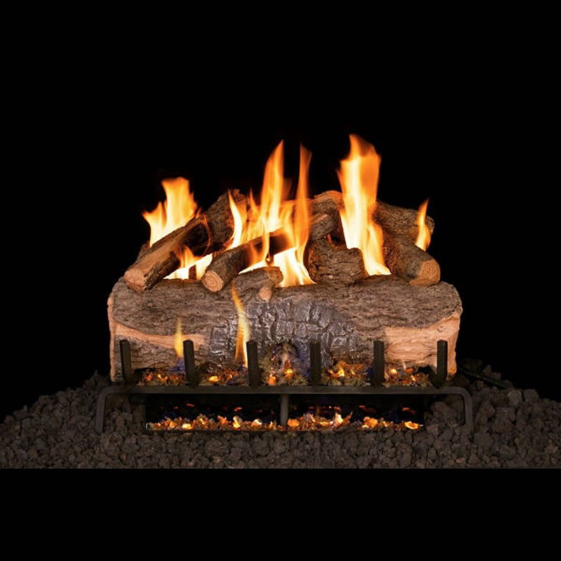 Real Fyre Mountain Crest Oak Vented Gas Log Set
