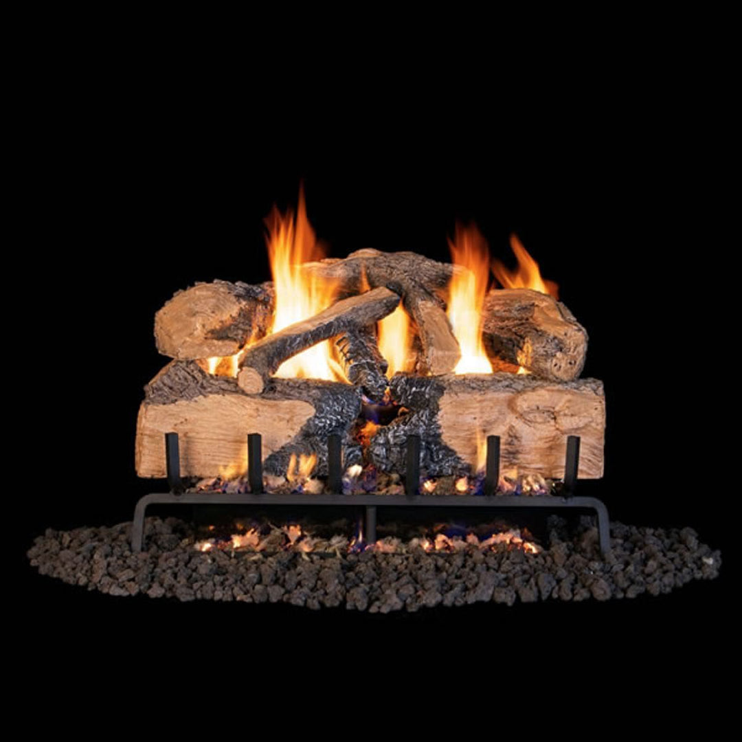 Real Fyre Charred Angel Split Oak Vented Gas Log Set - Liquid Propane