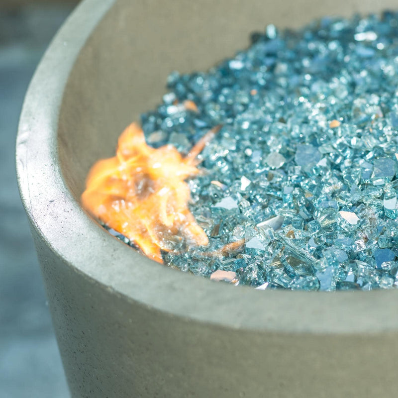 American Fyre Designs Eclipse 23 Inch Round GFRC Gas Fire Urn in Smoke