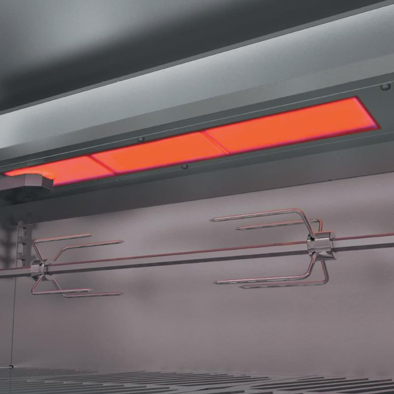 Hestan 36-Inch Gas Grill W/ Rotisserie On Double Drawer & Door Tower Cart