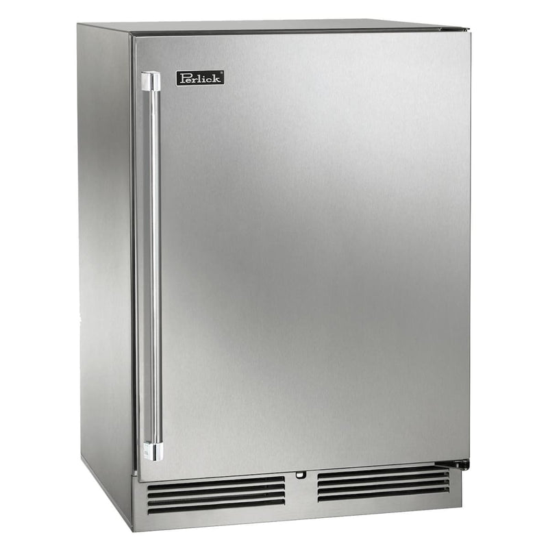 Perlick 24-Inch Signature Series Marine & Coastal Series Stainless Steel Outdoor Refrigerator W/ Door Lock