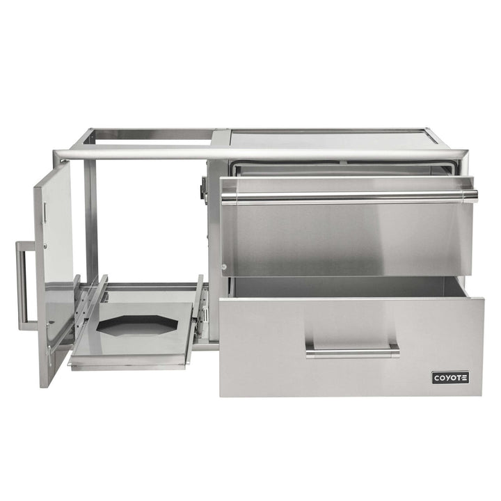 Coyote 42 Inch Warming Drawer & Door Combo - C3-CDWD