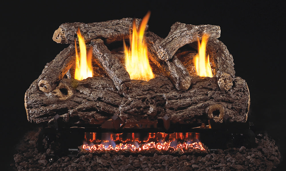 Peterson Real Fyre Golden Oak Designer Ventless Refractory Gas Log Set - Natural Gas