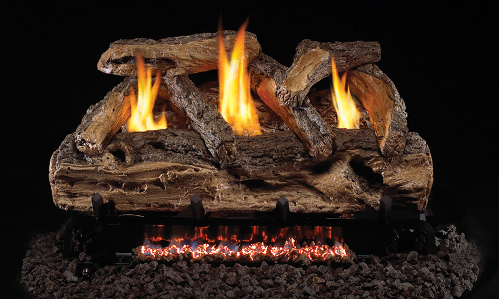 Real Fyre Split Oak Ventless Gas Log Set - Liquid Propane