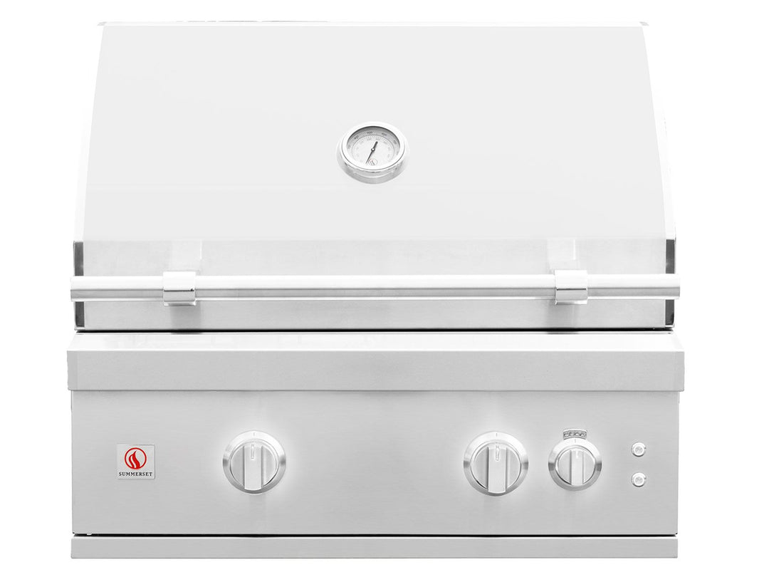 Summerset Quest 30-Inch 2 Burner Built-In Gas Grill with Rear Infrared Burner, Rotisserie Kit & Drop-In Griddle Plate - QST30