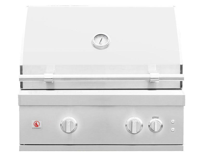 Summerset Quest 30-Inch 2 Burner Built-In Gas Grill with Rear Infrared Burner, Rotisserie Kit & Drop-In Griddle Plate - QST30