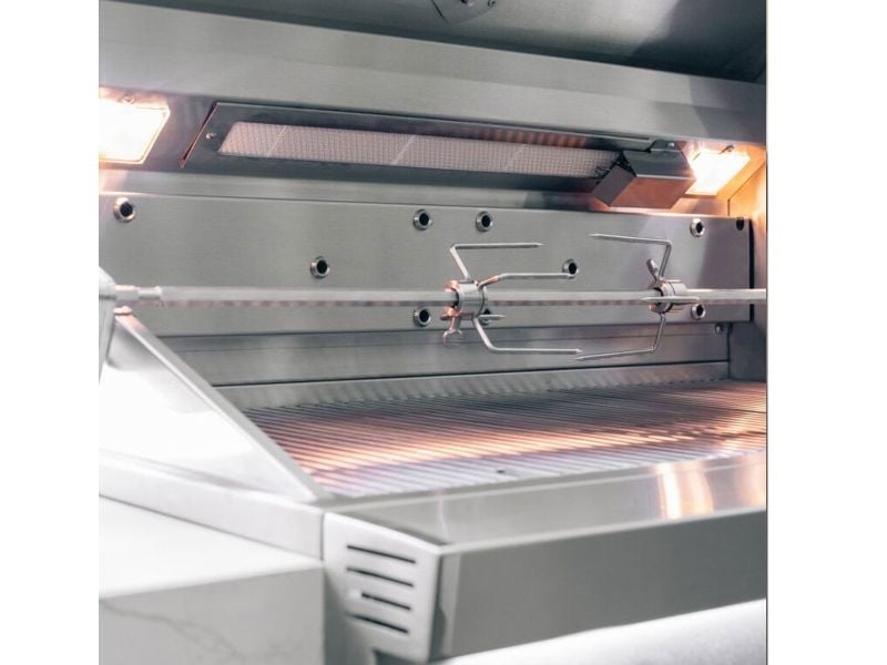 Summerset Quest 36-Inch 3 Burner Built-In Gas Grill with Rear Infrared Burner, Rotisserie Kit & Drop-In Griddle Plate - QST36