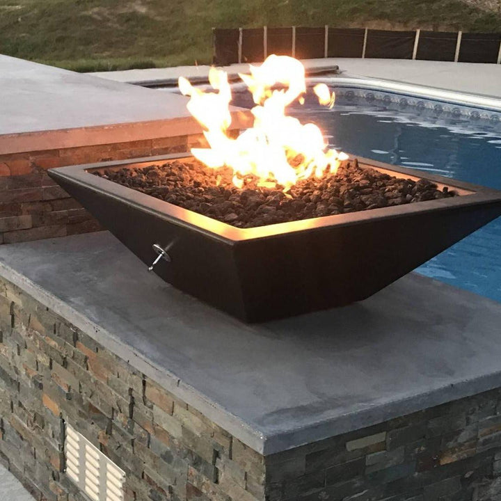 The Outdoor Plus Natural Gas Maya Fire Bowl – GFRC Concrete